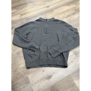 Peter Millar Crown Comfort Interlock‎ 1/4 Zip Pullover Sweater Men's Large Gray